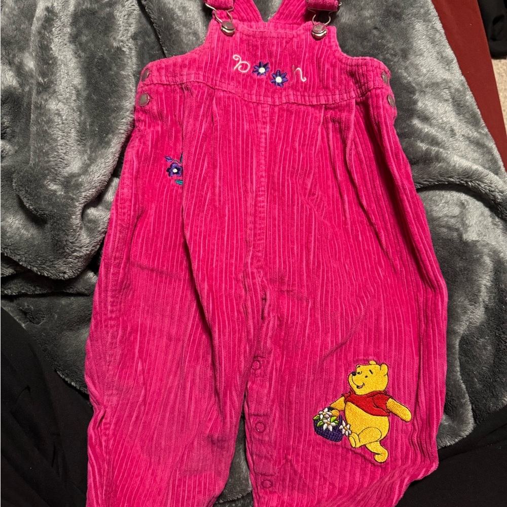 Vintage Pink Pooh Overalls